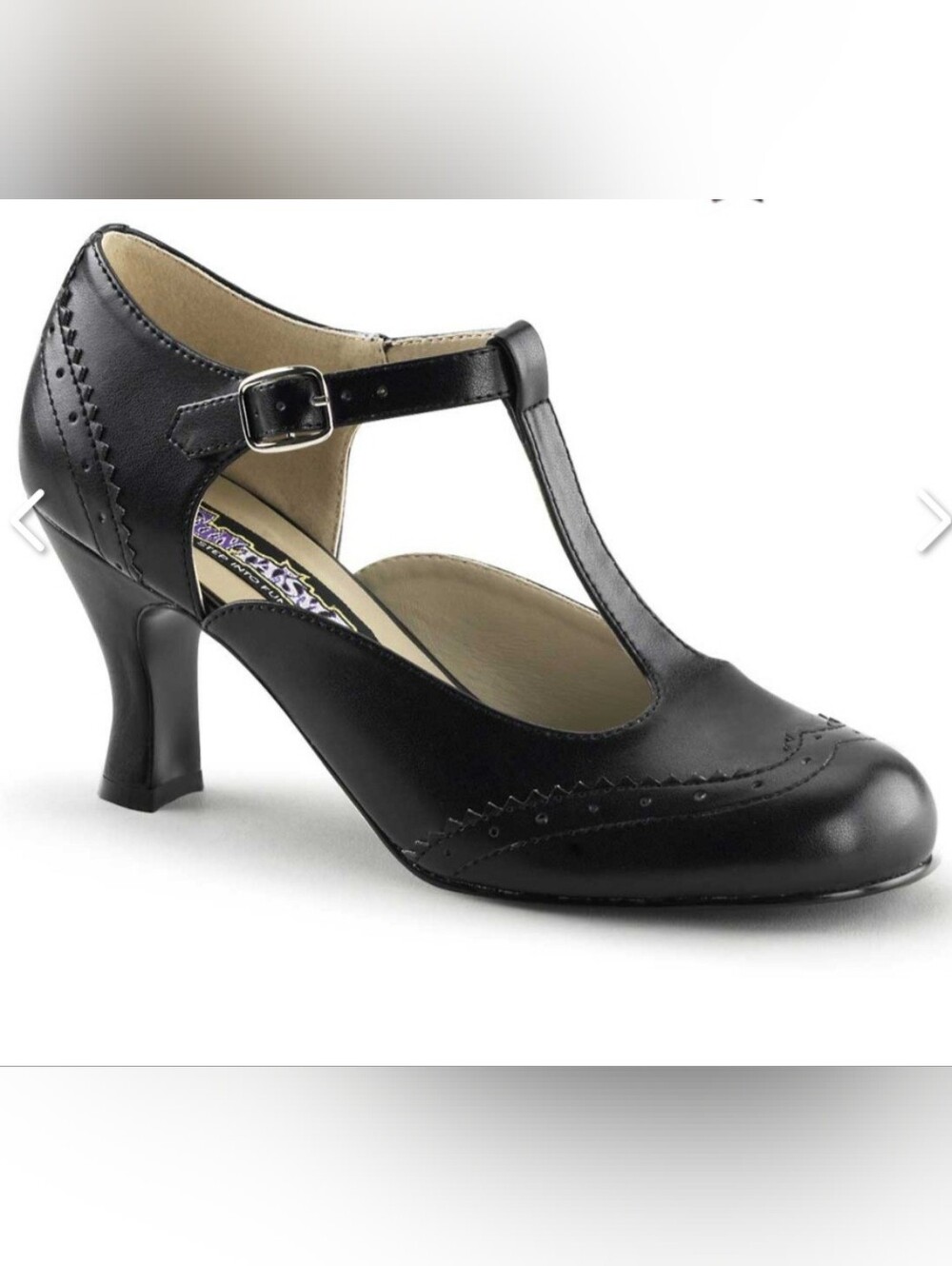 Classic Black T-Strap Women's Heel